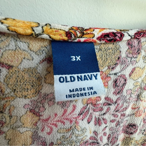 Old Navy Women's Waist-Defined Flutter-Sleeve Floral Mini Dress Cottagecore Y2K - Picture 7 of 15